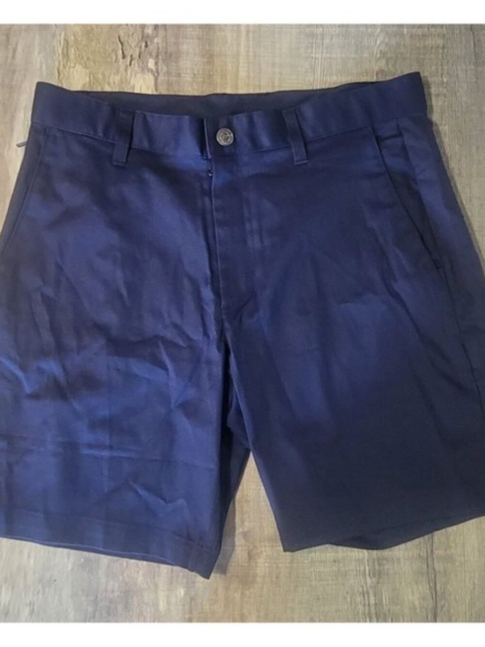 Fabletics Mens 31 Blue High Side Chino Media Pockets Stretch Shorts NWT New